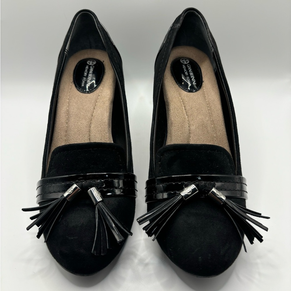 Giani Bernini Shoes 6M Black‎ Varaa Memory Foam Pumps Heels Tassel Work Church
